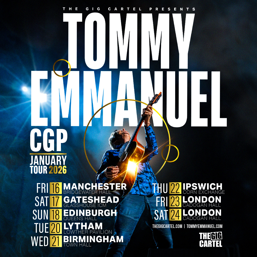 Tommy Emmanuel Living In The Light Tour Poster 2025-2026